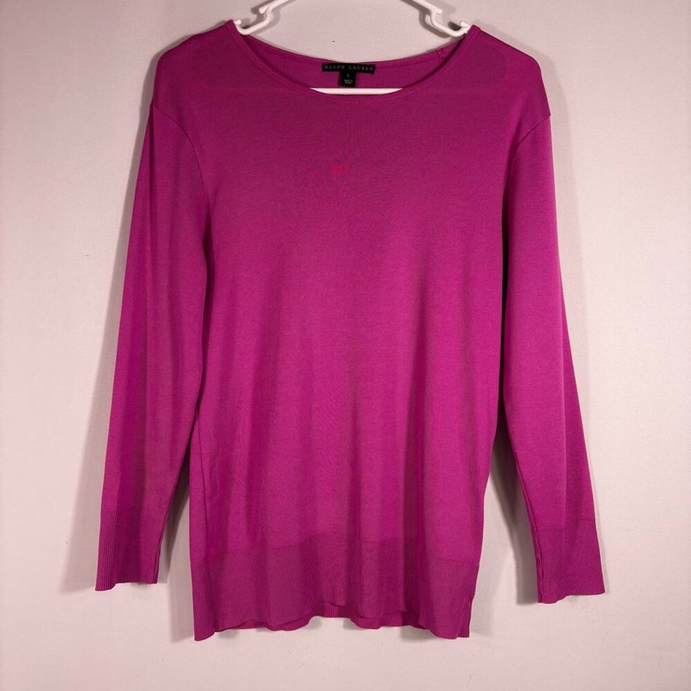 Ralph Lauren Black Label Lightweight Mercerized Cotton Sweater Size Large 1182